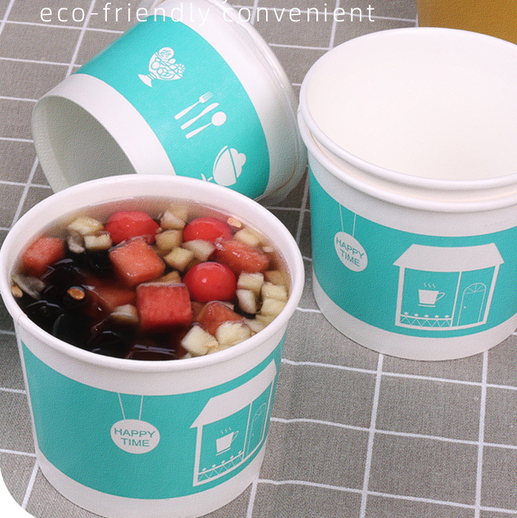 390ml, 520ml white paper food bowls