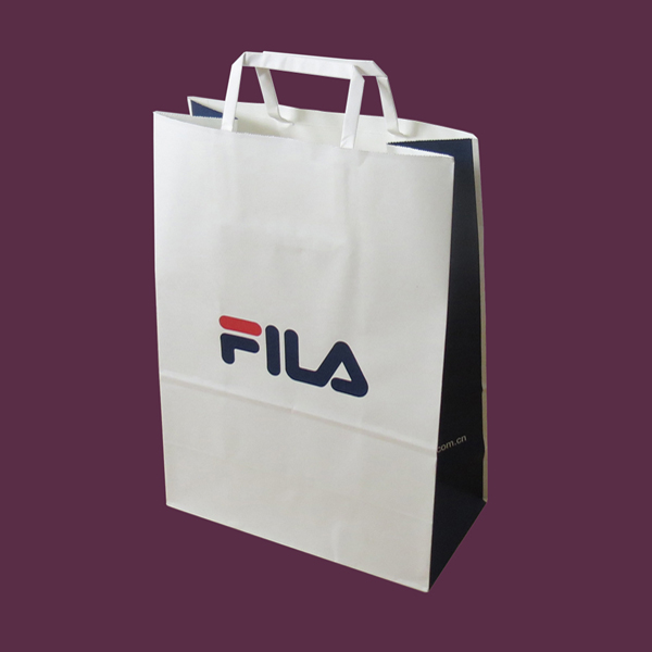 kraft bag with flat handles