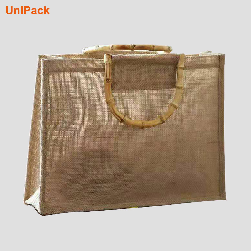 burlap tote bag