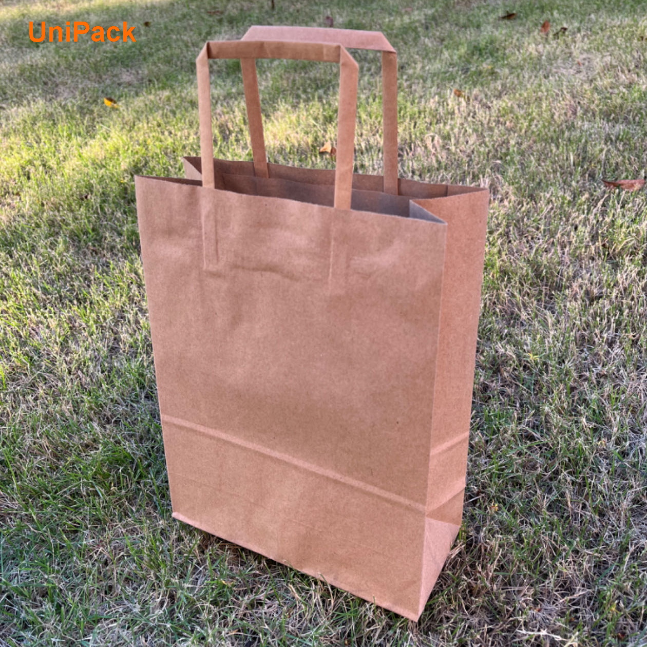 kraft bag with flat handles